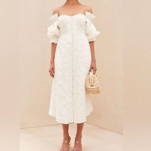 Cult Gaia Simona Linen Blend Dress